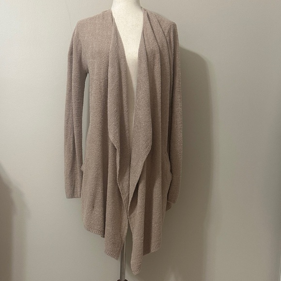 Barefoot Dreams Sweaters - Barefoot Dreams Women’s Regular CozyChic Lite Knit Wrap Cardigan Size S/M Tan